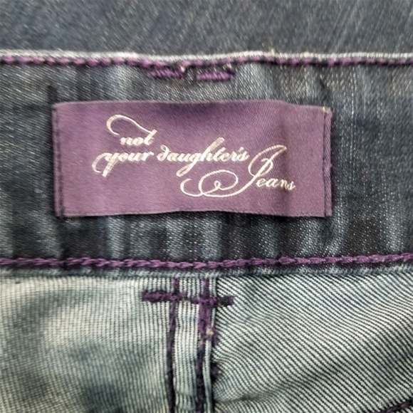 NYDJ Jeans Womens 8 Bootcut Double Button High Rise Distressed - Picture 5 of 6